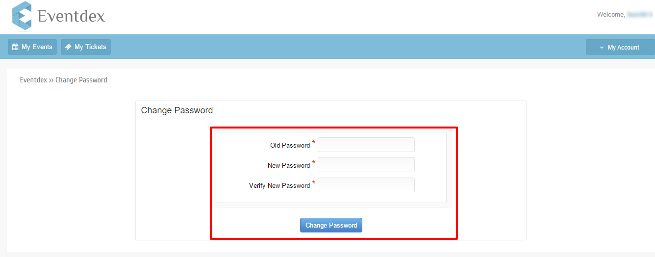 Change Password from My Account