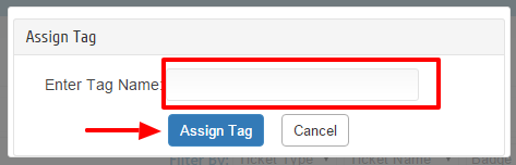 Enter Tag name and click on assign tag
