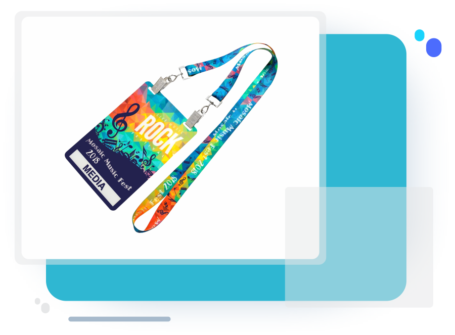 Stylish sublimation lanyard roll In Varied Lengths And Prints